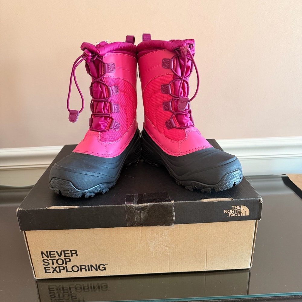 The North Face Kids' Fuchsia and Black Snow Boots